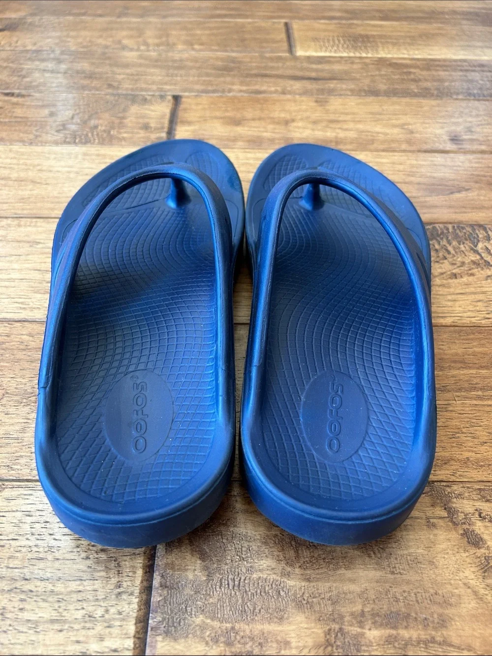 Oofos OOriginal Sandals Recovery Flip Flop Thongs Navy Blue Womens Size 10